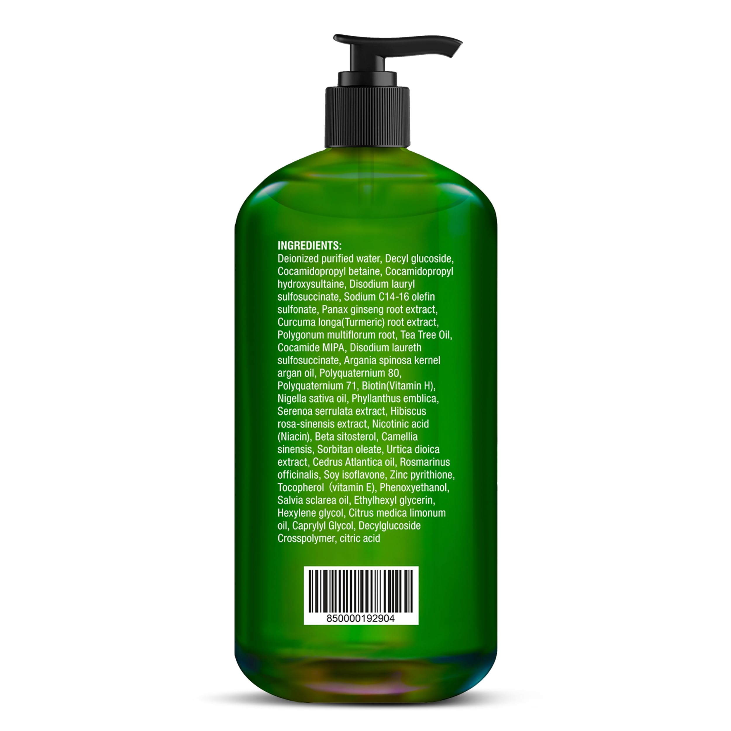 Majestic Pure Tea Tree Shampoo USA-made bottle on countertop