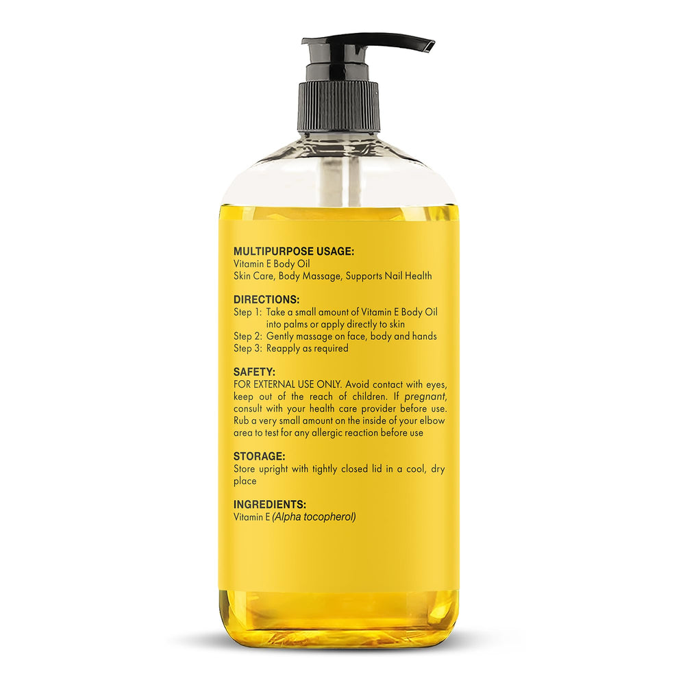 Majestic Pure Vitamin E Oil ingredients and purity for confidence.