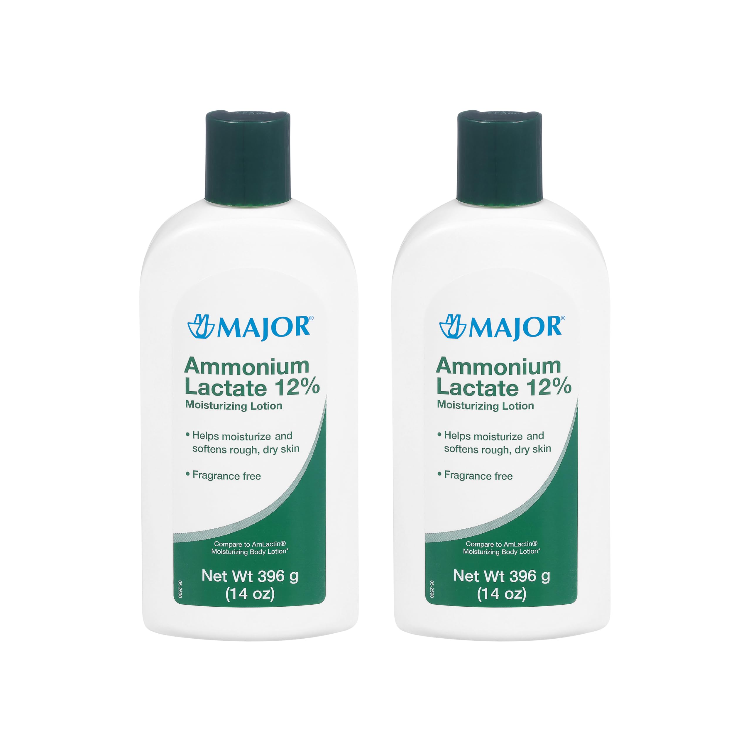 Major Ammonium Lactate 12% lotion bottle for fragrance-free daily hydration.