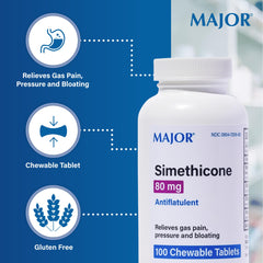 MAJOR Simethicone tablets after meals demonstrate easy consumption