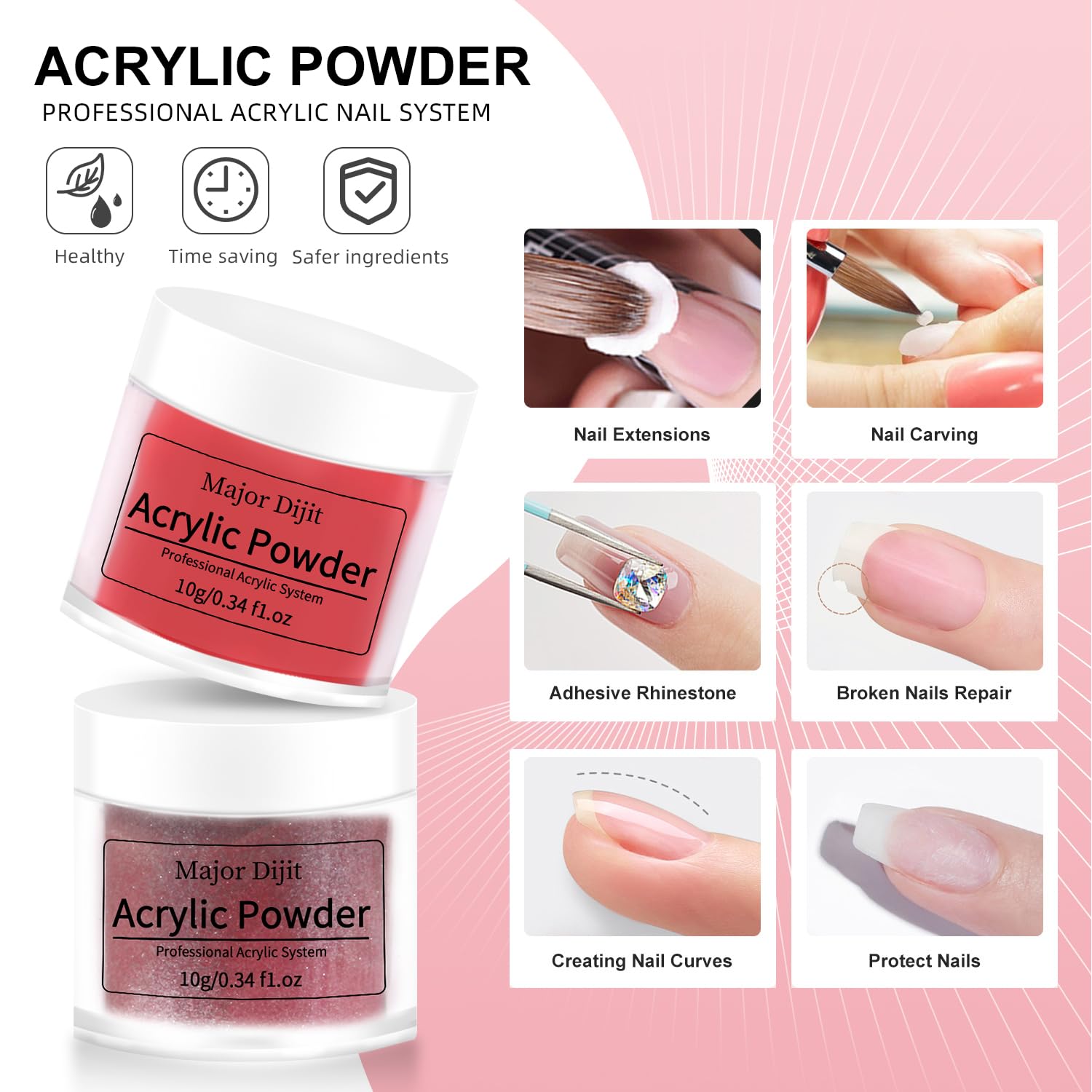 Major Dijit base and top coats deliver a glossy finish and lasting wear