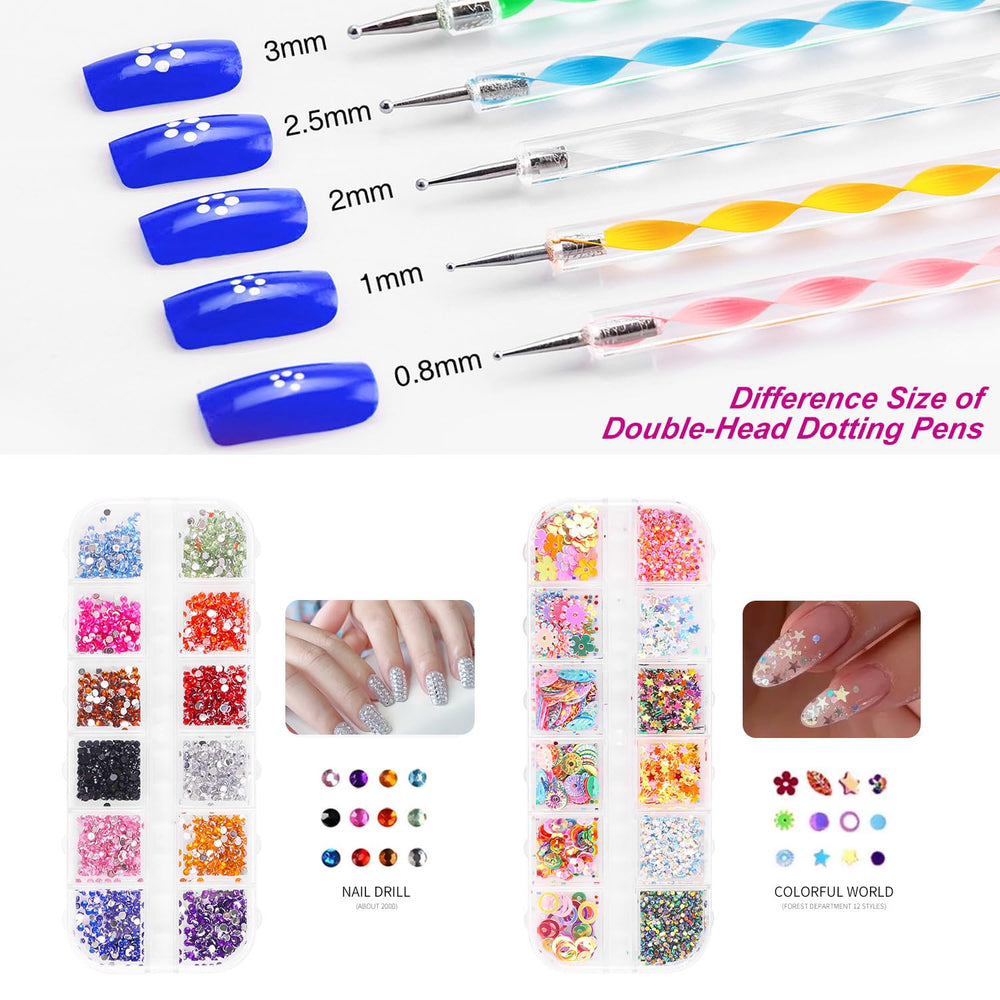 Major Dijit nail files, glitter, tips enable detail and customization