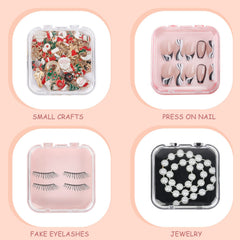 MAKALONE nail packaging boxes in black white pink transparent four-color set for stylish presentation