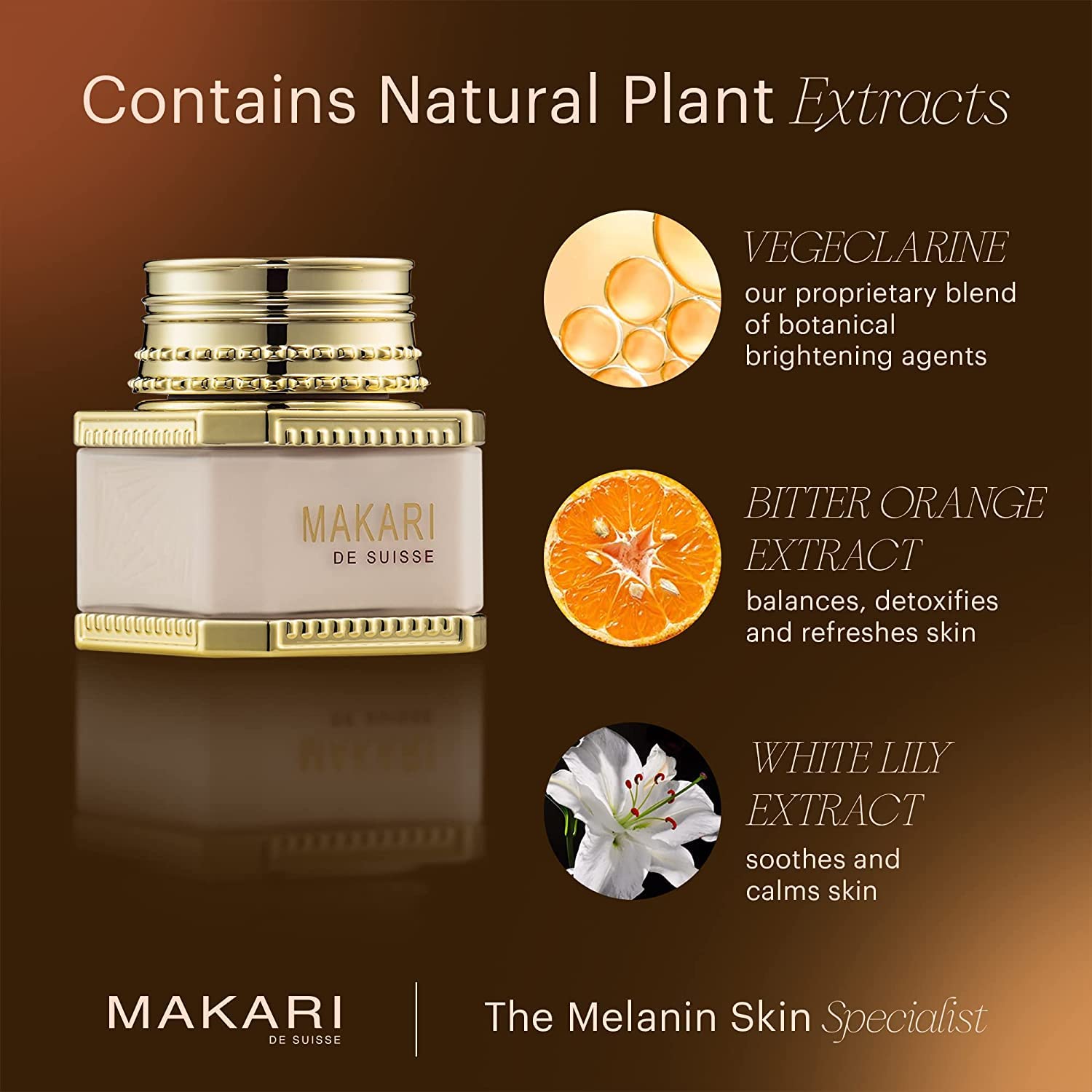Makari Classic Day Radiance Cream application image on clean skin for daily care