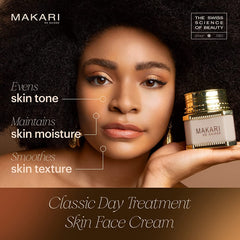 Makari Classic Day Radiance Cream texture closeup showing rich, hydrating formula