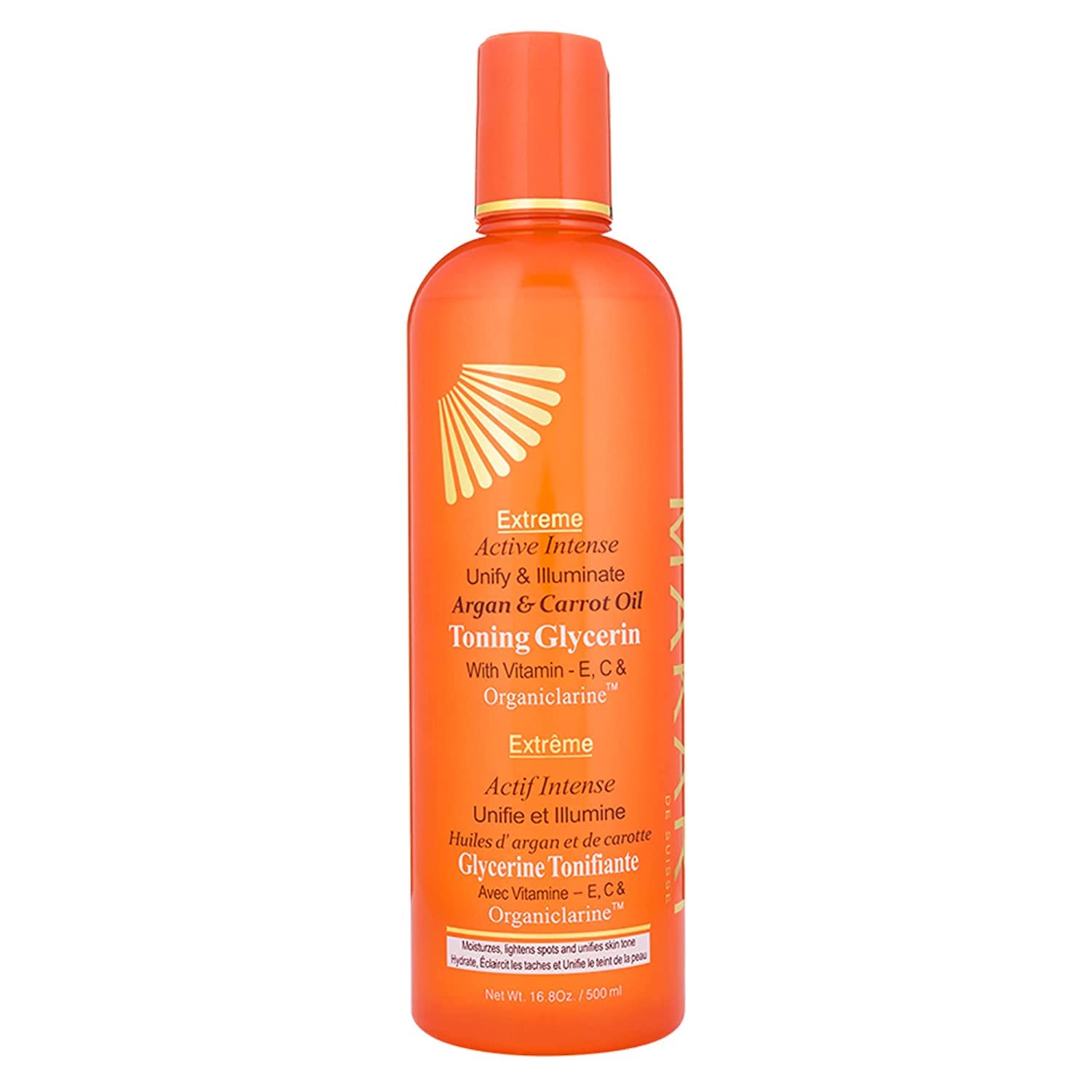 MAKARI Extreme bottle close-up highlighting the hydrating formula for radiant skin.