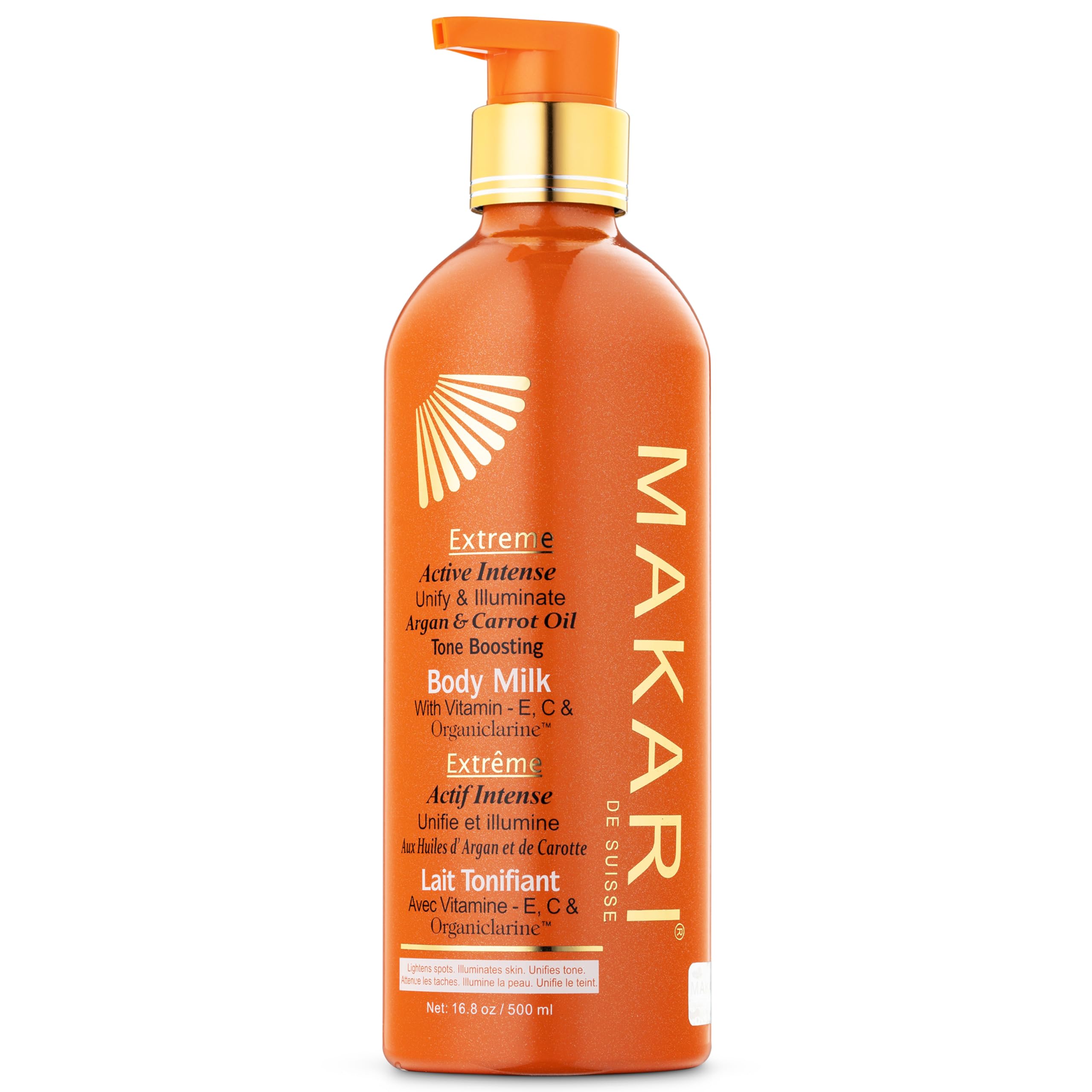 MAKARI Extreme Active Intense Carrot & Argan Body Milk bottle for daily nourishment