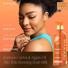 Creamy texture close-up of MAKARI Body Milk for smooth skin
