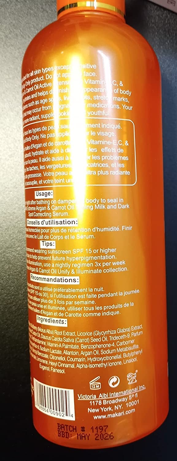 MAKARI Extreme body hydration close-up shows soft, moisturized skin.