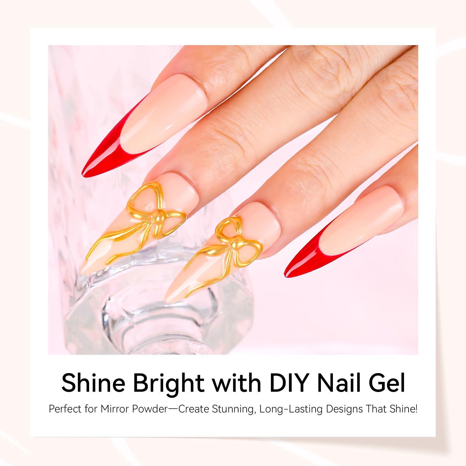 Makartt 3D nail art detail highlights intricate accents for eye-catching designs.