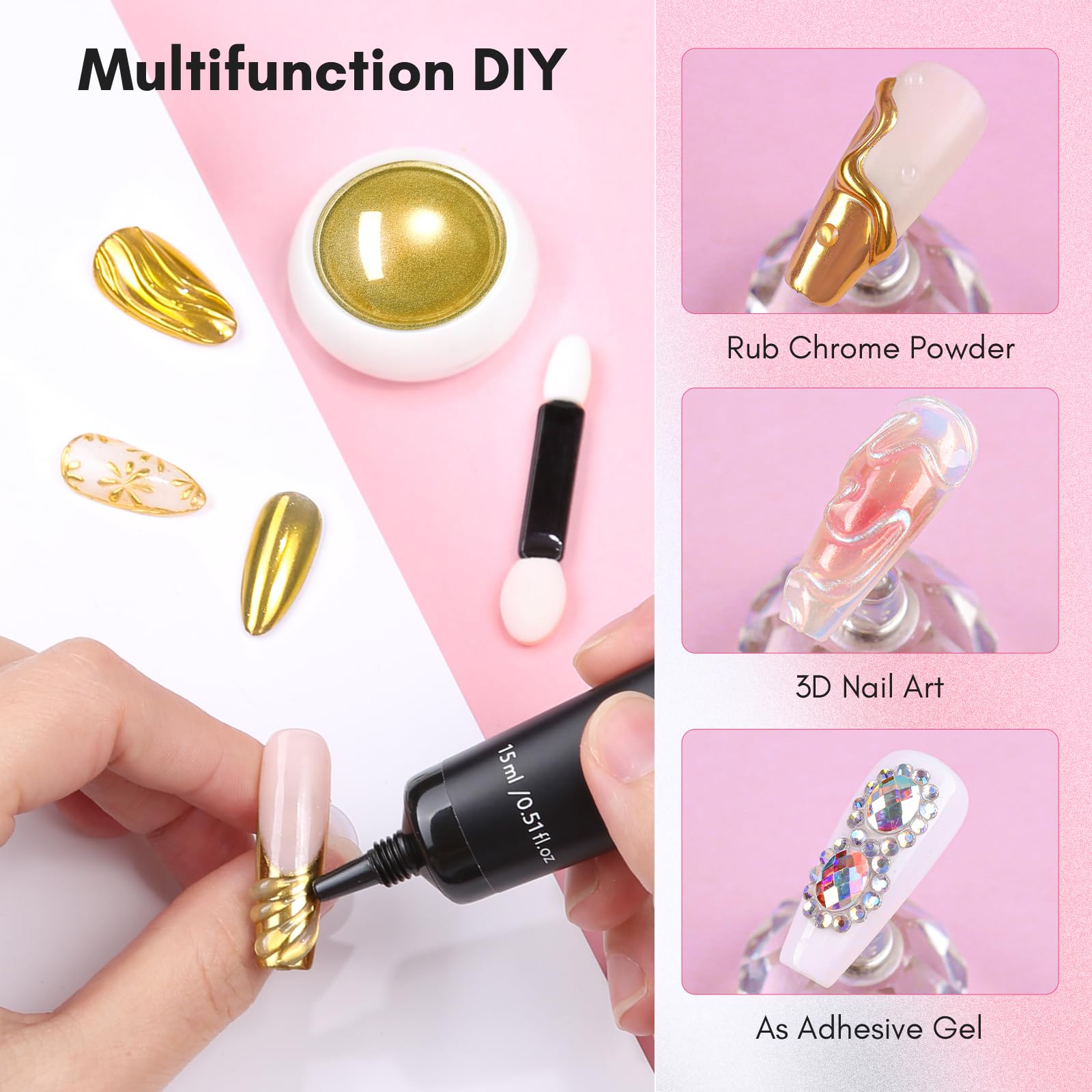 Makartt sponge sticks view ideal for precise 3D nail detailing.