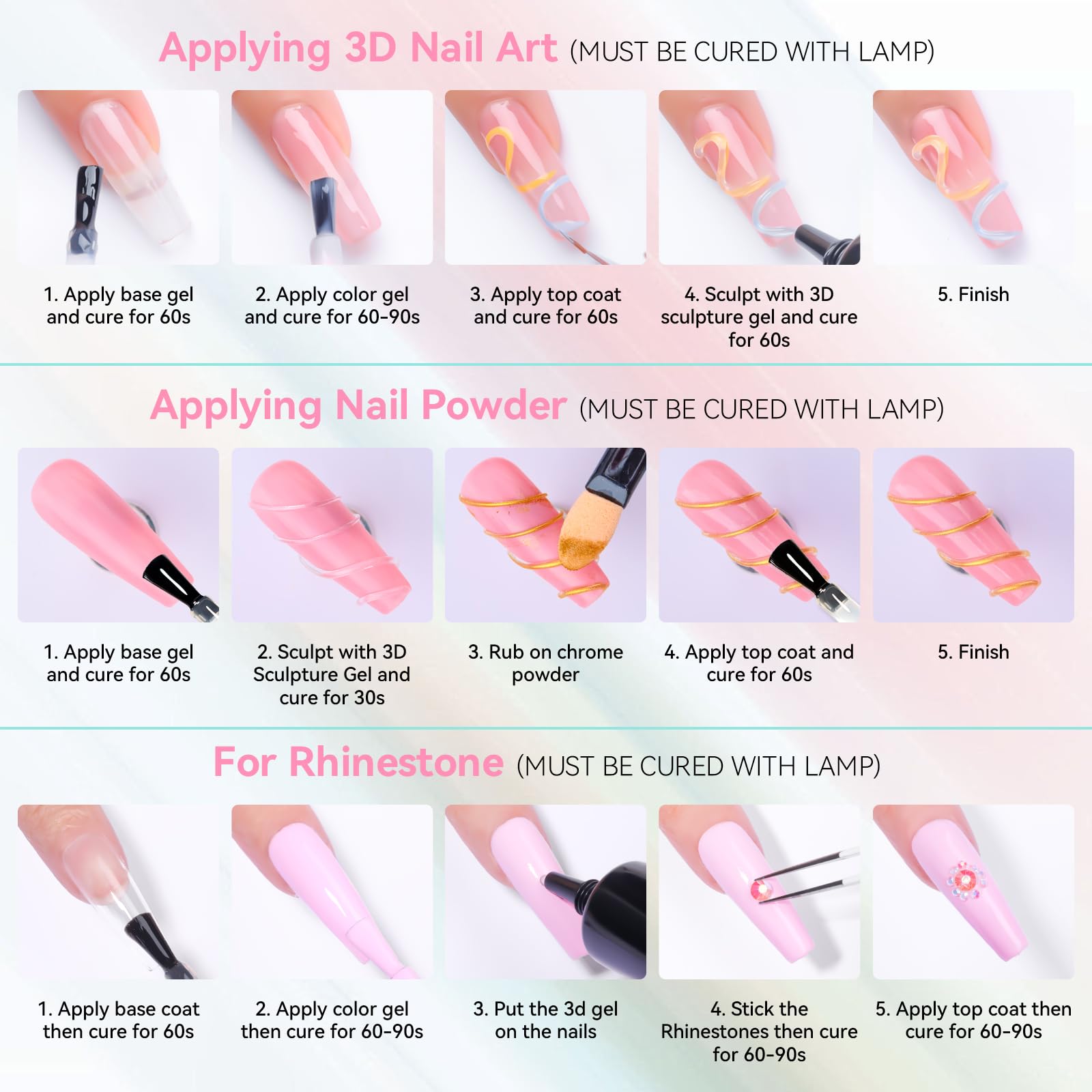 Makartt 3D gel nail art set giftable packaging for weddings and DIY.