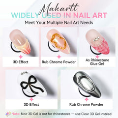 Makartt 3D gel nail art set no-wipe squeeze tube for clean application.