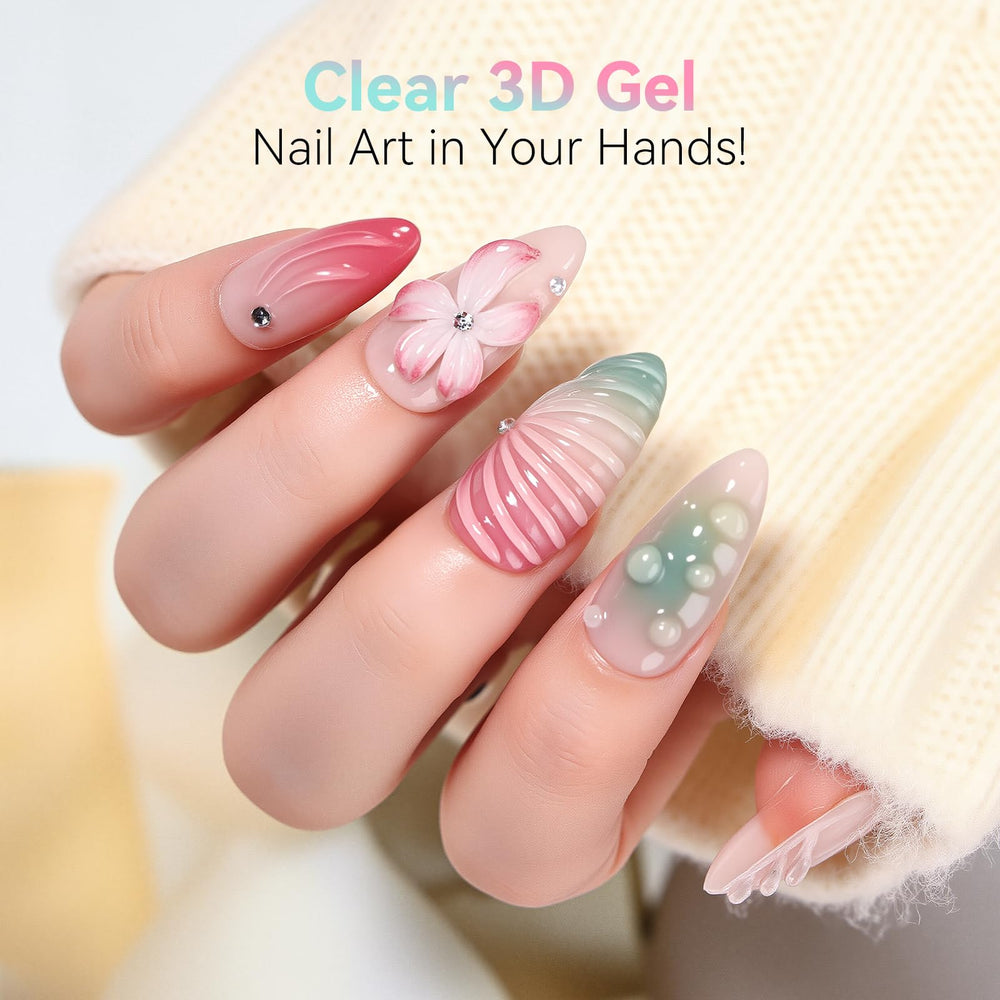 Makartt 3D gel nail art set rhinestone securing for durable decorations.