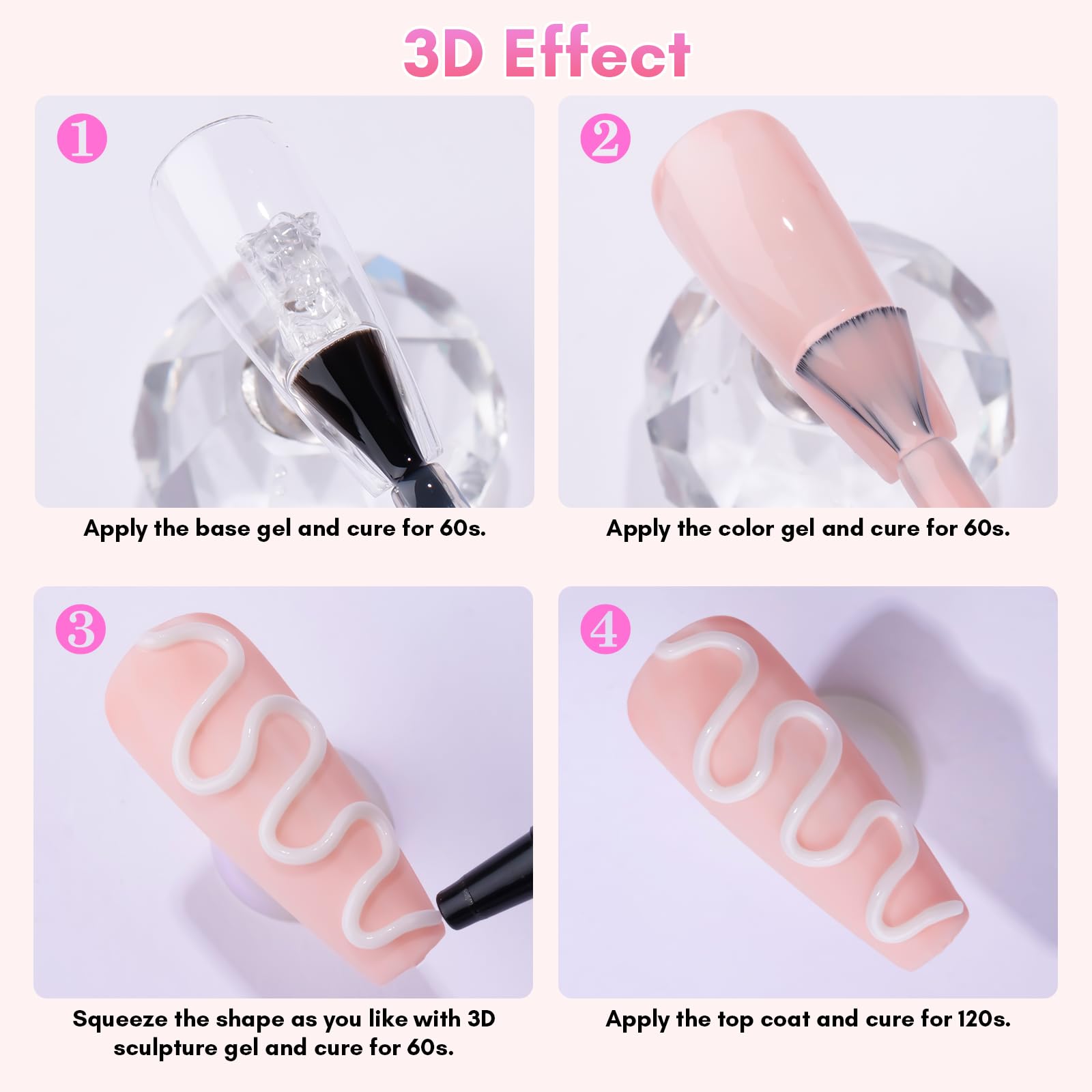Makartt Whiteout Wonder 3D gel provides long-lasting wear for durable nails