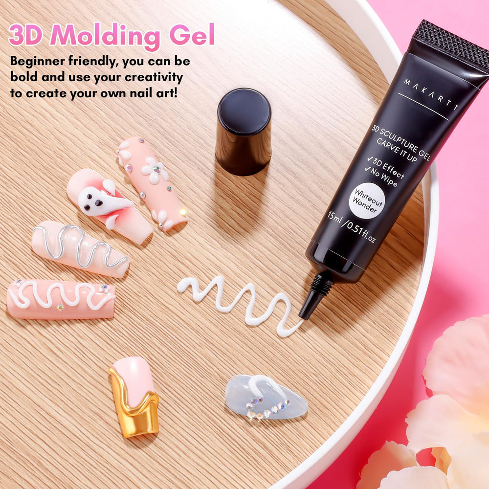 Makartt Whiteout Wonder 3D gel packaging emphasizes the easy squeeze-tube design
