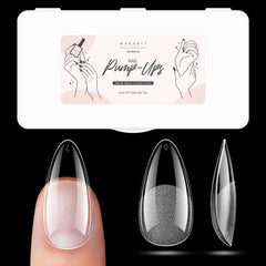 Makartt almond nail tips clear 500pcs for easy DIY extensions
