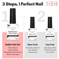 Makartt base coat application demonstrates strong adhesion and nail protection.