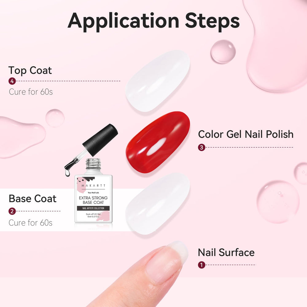 Makartt base coat is perfect for home DIY nail art and salon use