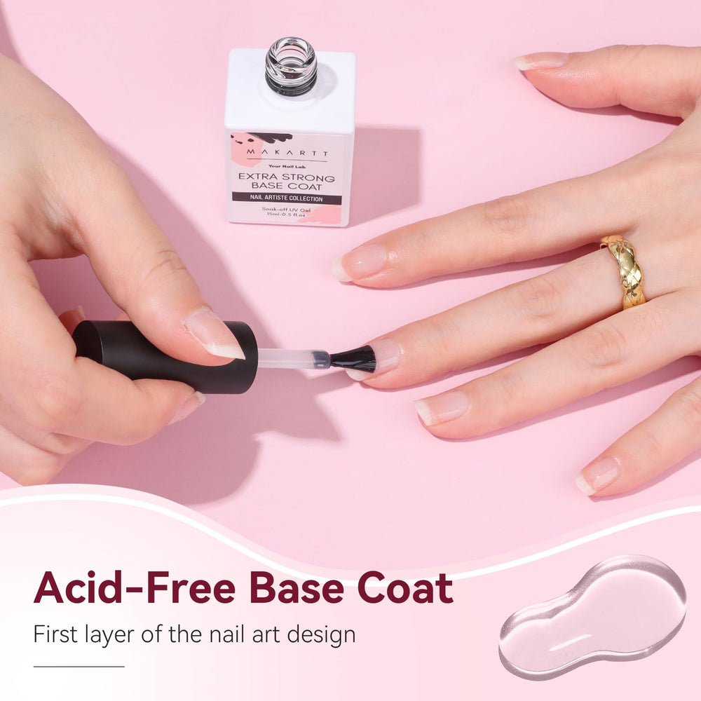Makartt base coat cures quickly under UV/LED lamps for faster manicures