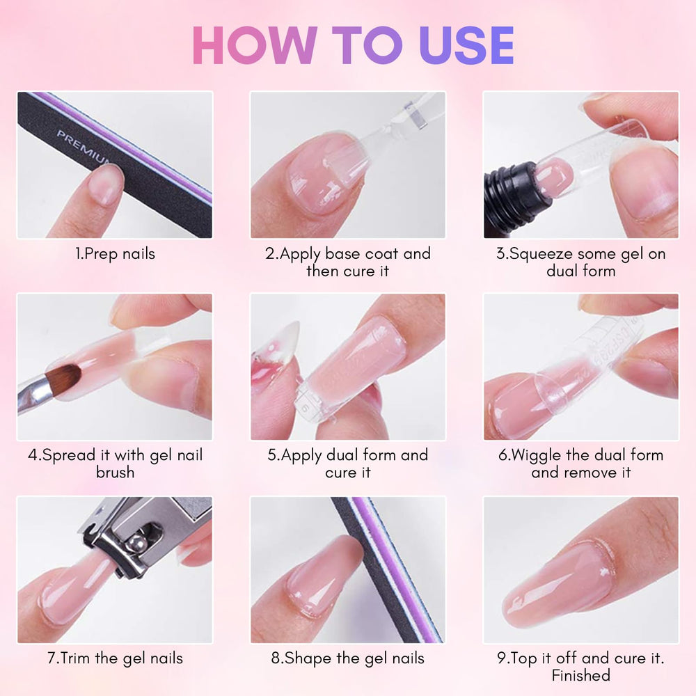 Makartt beginner-friendly poly nail gel ready for home DIY nails.