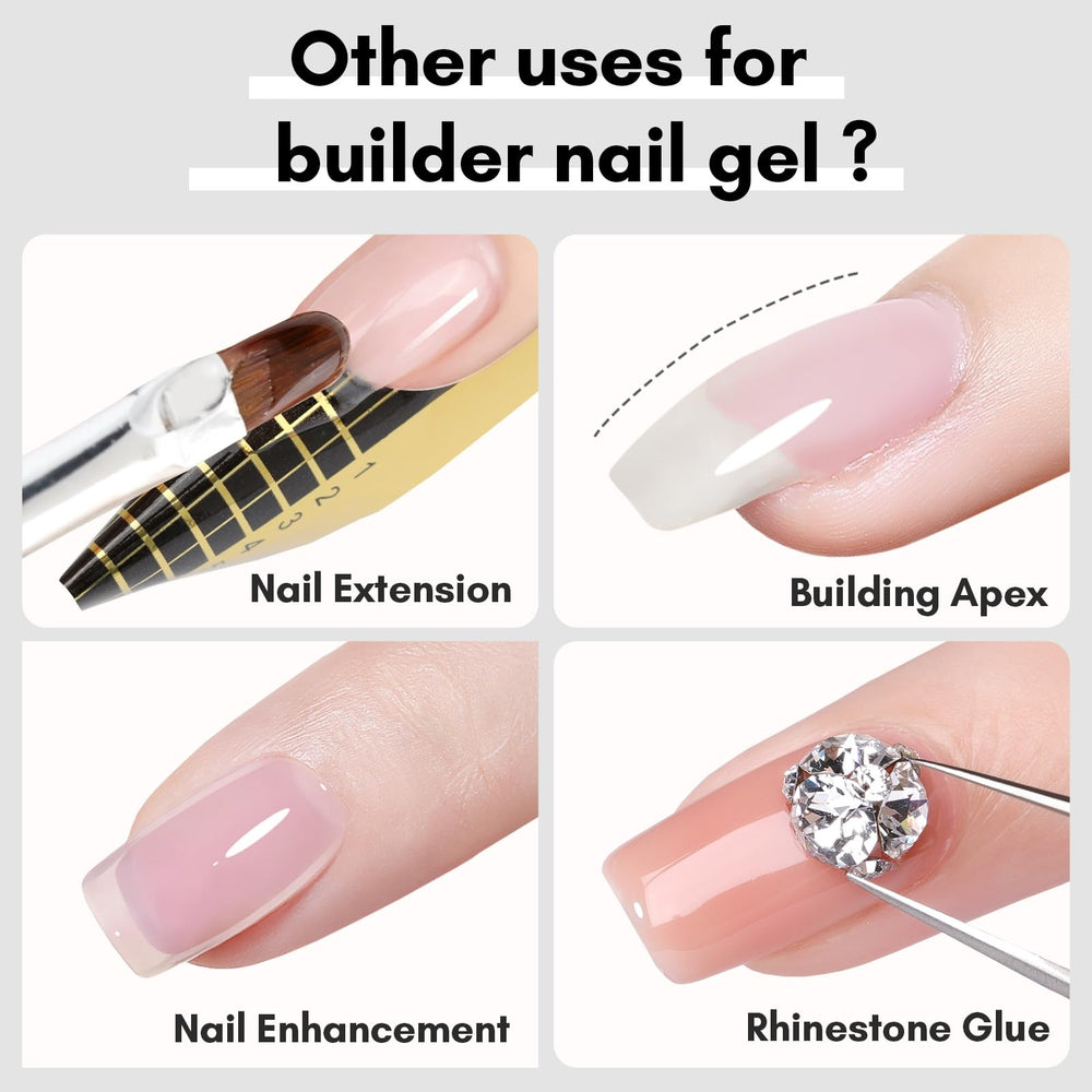 Makartt builder gel layer shows easy shaping and cure readiness.