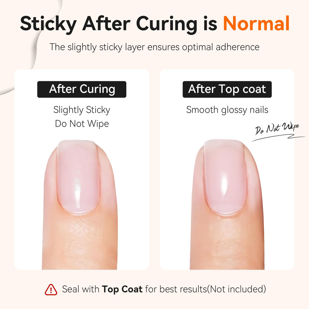 Makartt Clear Builder Nail Gel results in a durable, lightweight finish