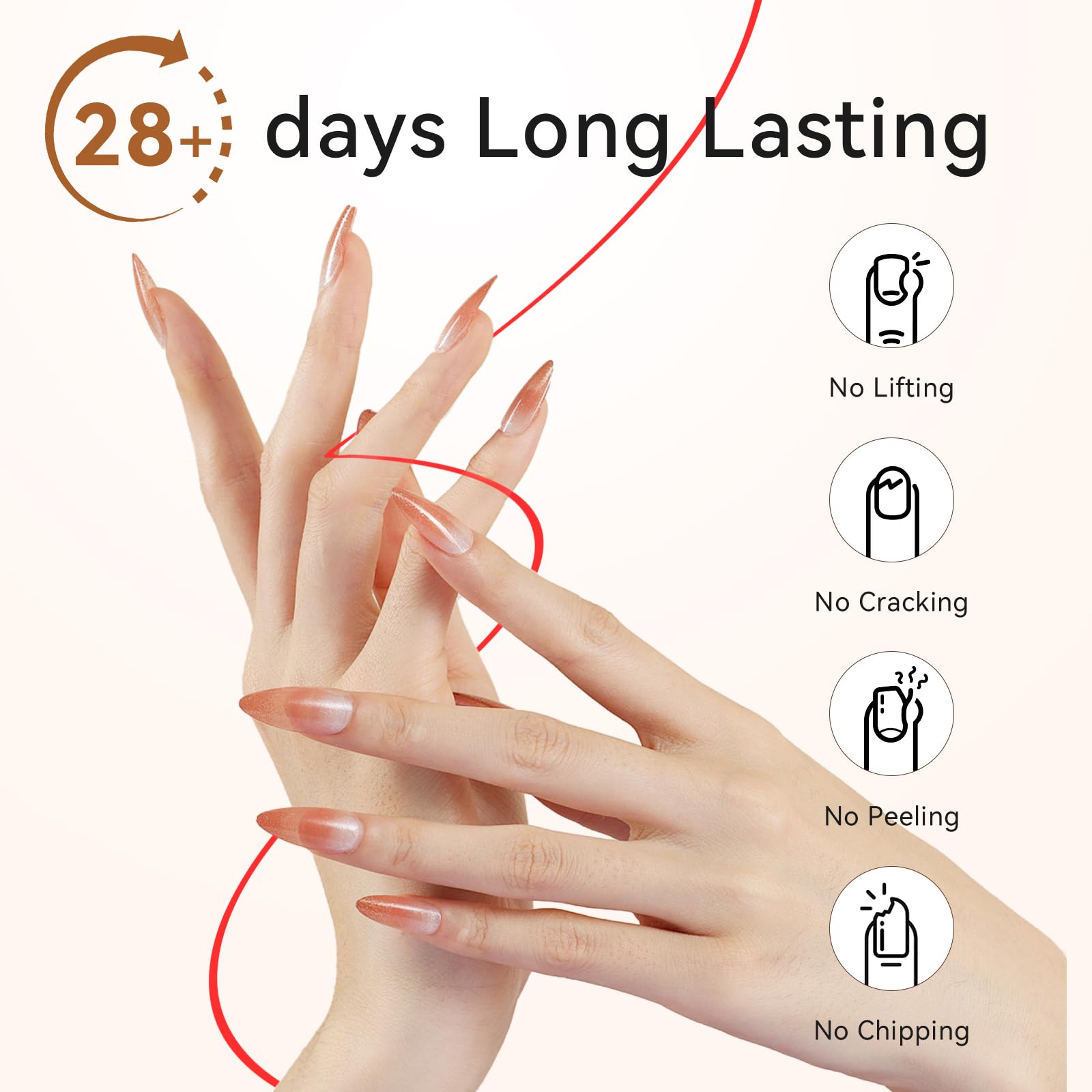 Makartt Clear Builder Nail Gel removal by soak-off or filing