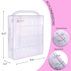 Makartt clear storage case with latch and handle for secure travel.