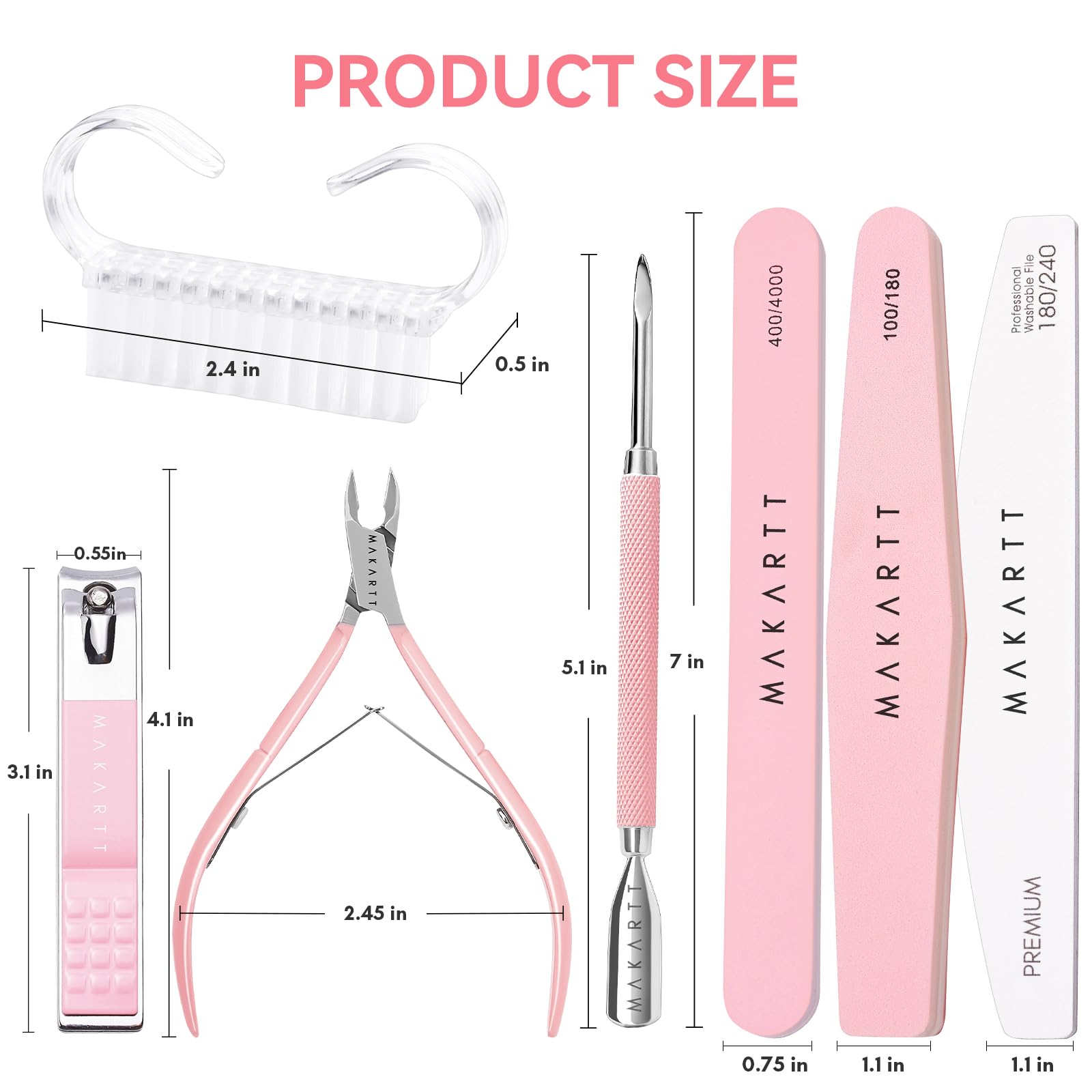 Makartt anti-slip cuticle pusher for comfortable back-backing of cuticles.