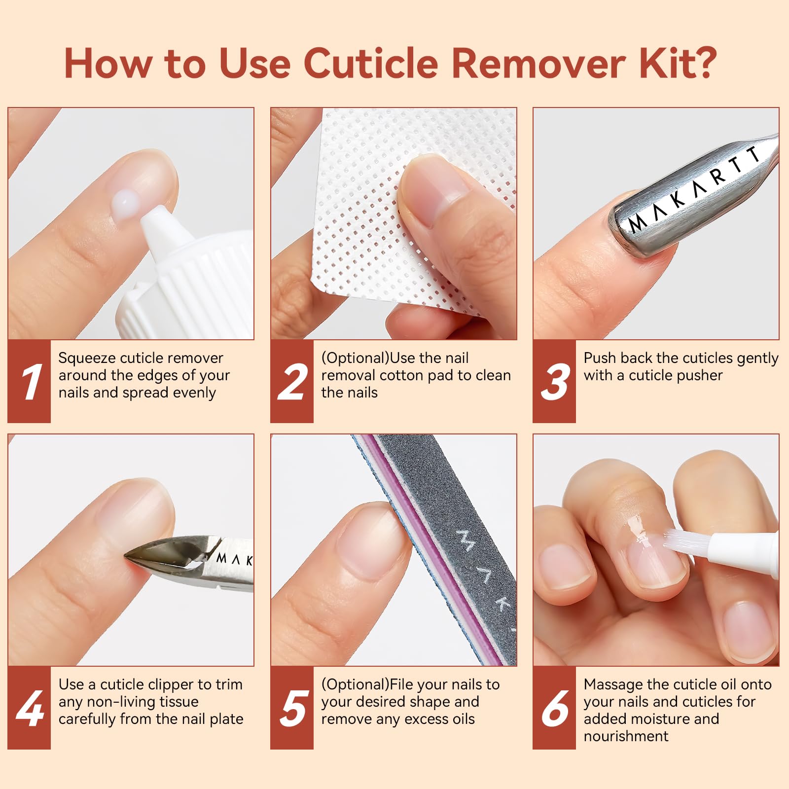 Makartt Cuticle Remover Kit setup for home manicure and care