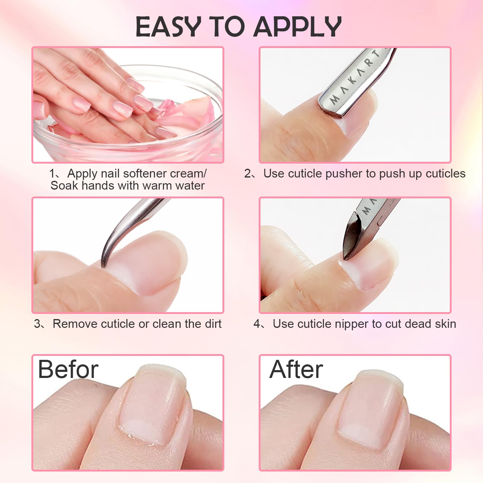 Makartt Cuticle Trimmer double spring design reduces slack and improves control.