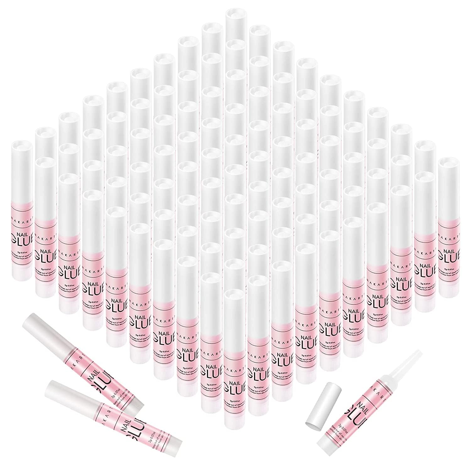 Makartt DIY salon nail glue usage scene showcasing professional results.