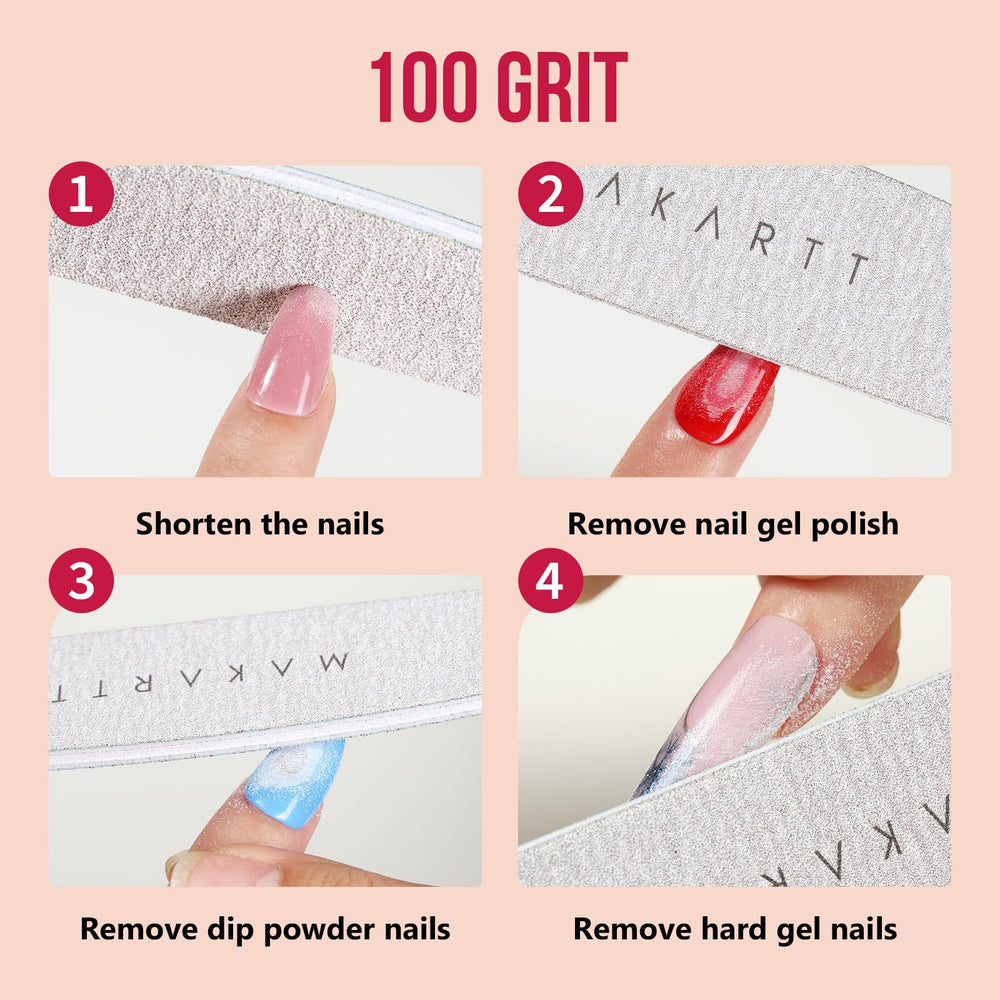 Makartt 20-pcs emery boards bulk for salon-quality care