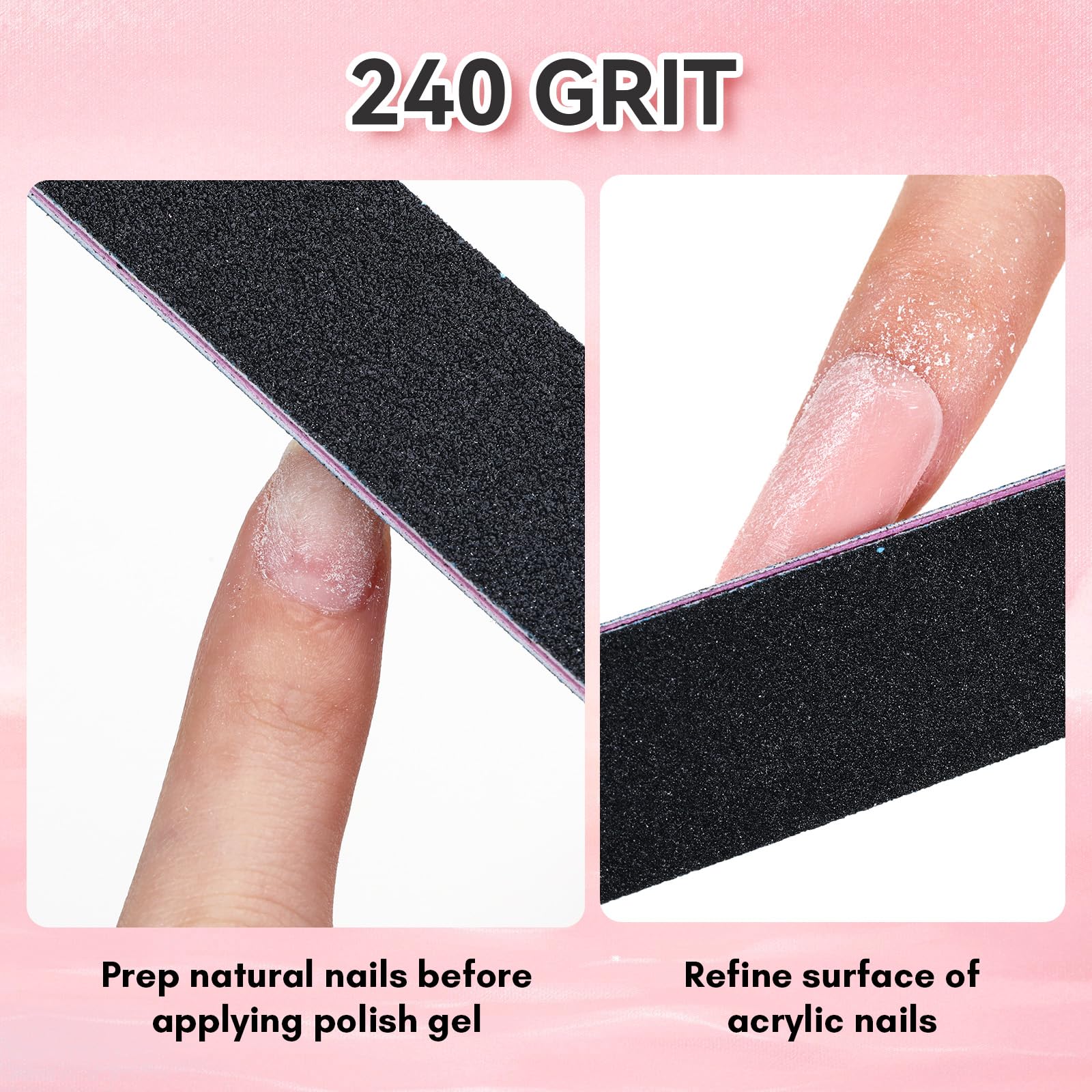 Makartt emery board double-sided design offers reusable filing with durability.
