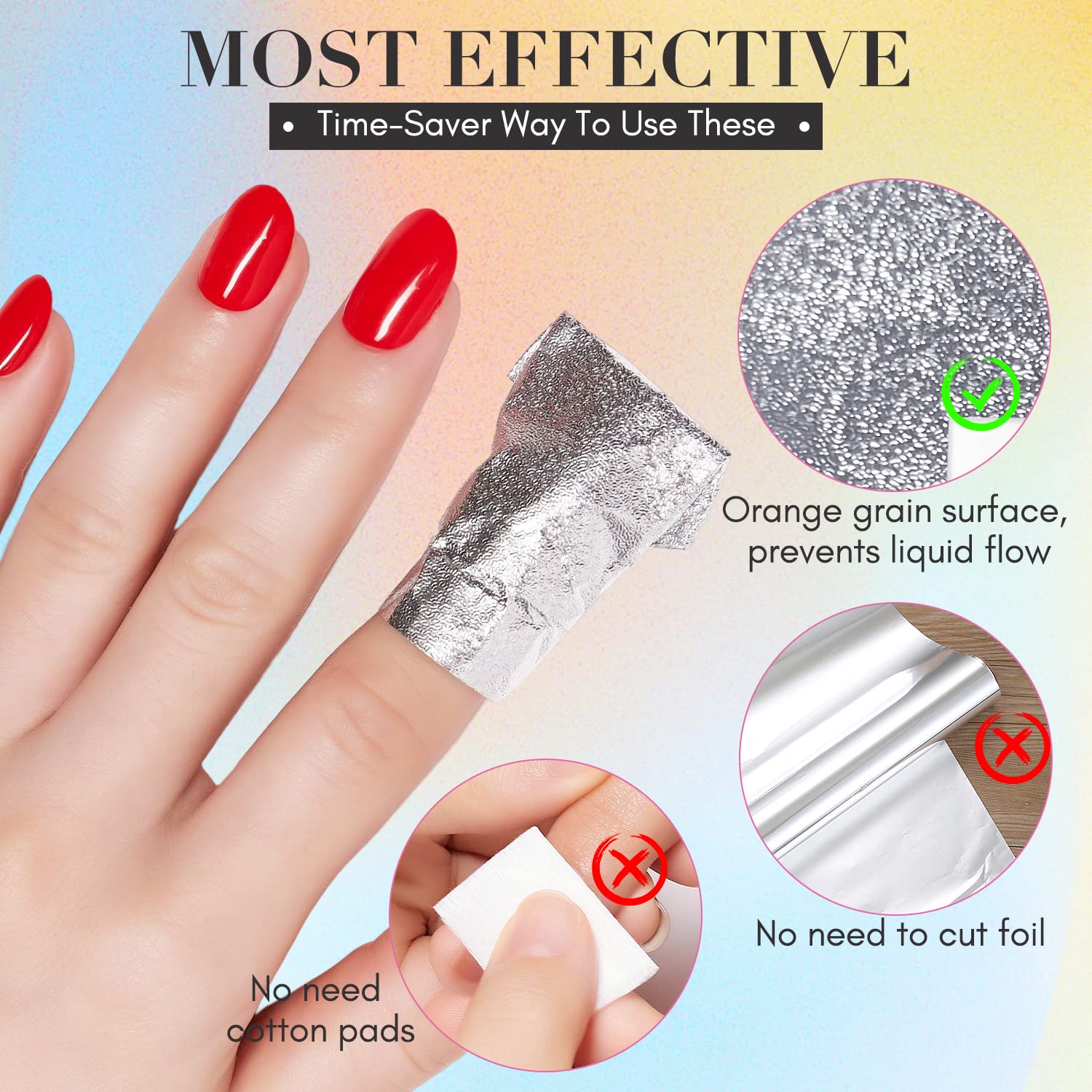 Makartt foil nail wraps 200pcs highlighted for efficient soak-off results