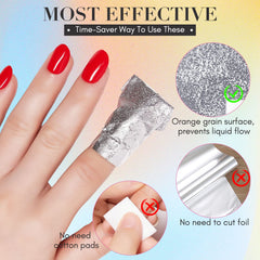 Makartt foil nail wraps 200pcs highlighted for efficient soak-off results