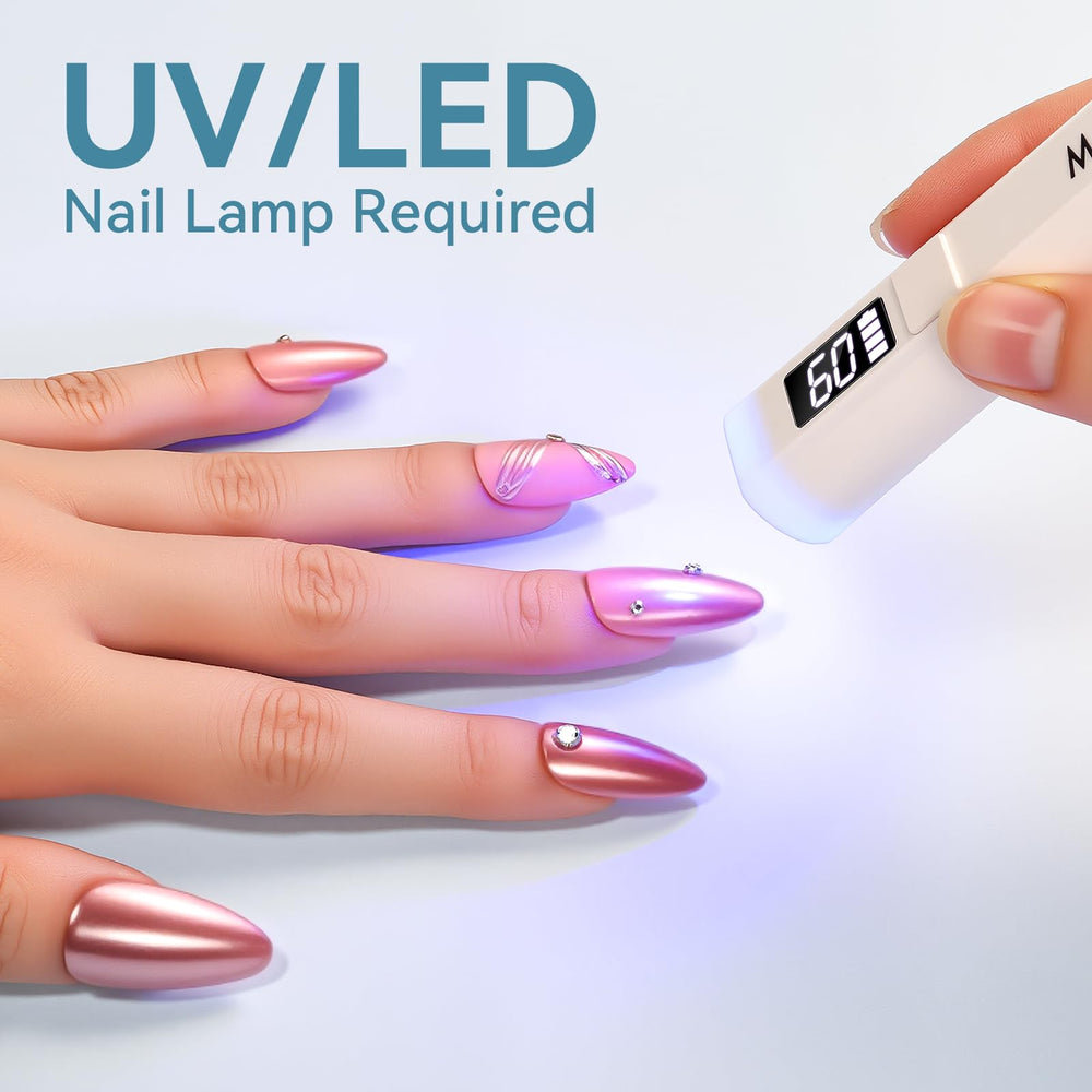 Makartt Chrome-friendly Top Coat complements metallic powders for bold results.