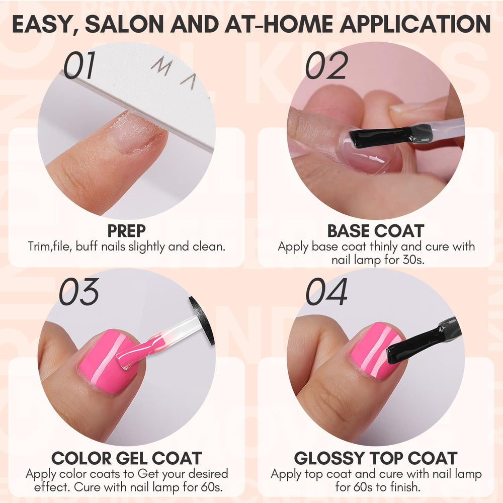 Makartt Gel Top Coat No Wipe protects rhinestones with a smooth overlay.