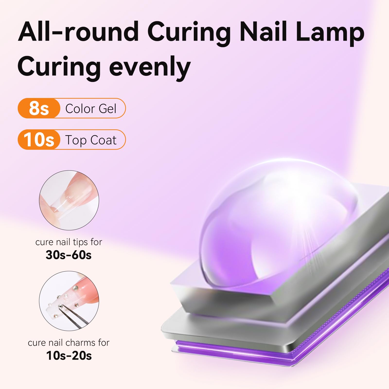 Makartt compact-size nail lamp fits single-hand use for on-the-go manicures