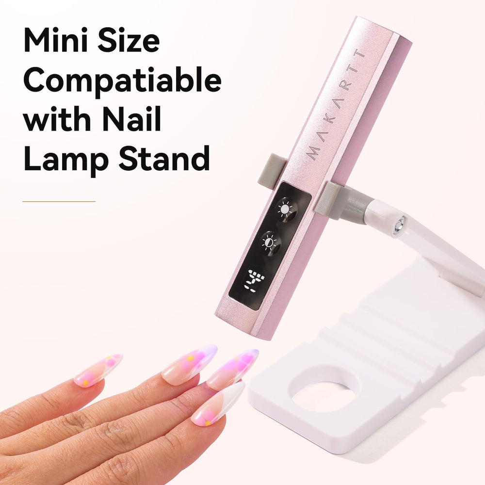 Makartt nail lamp works with gel polish and rhinestones for detailed nail art
