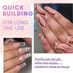Makartt hard gel builder thick texture closeup highlighting smooth sculpting for extensions.