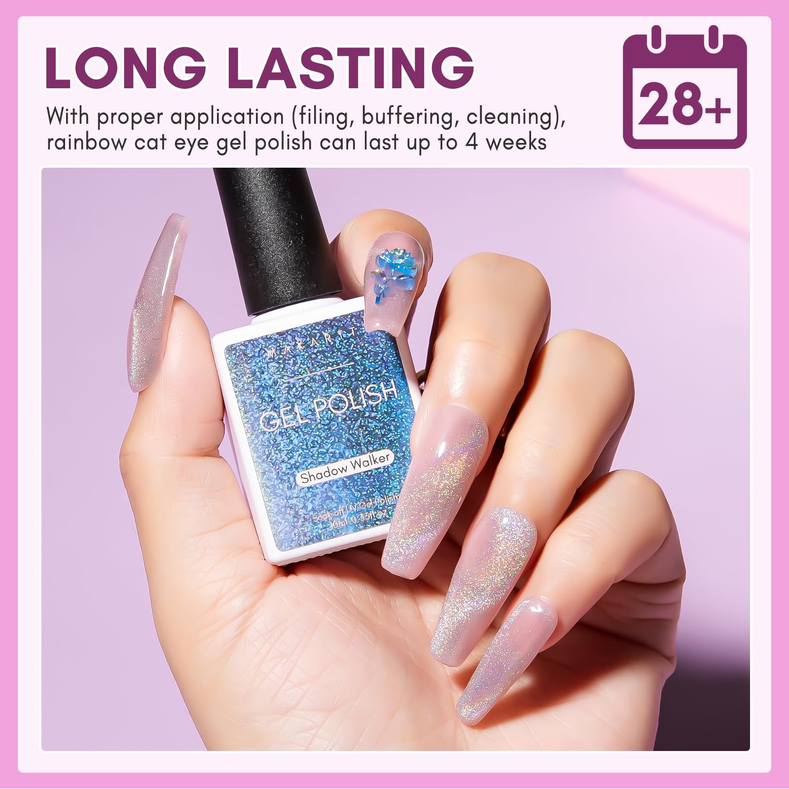 Makartt LED/UV curing swatch—quick 60–120 second set for efficient manicures.