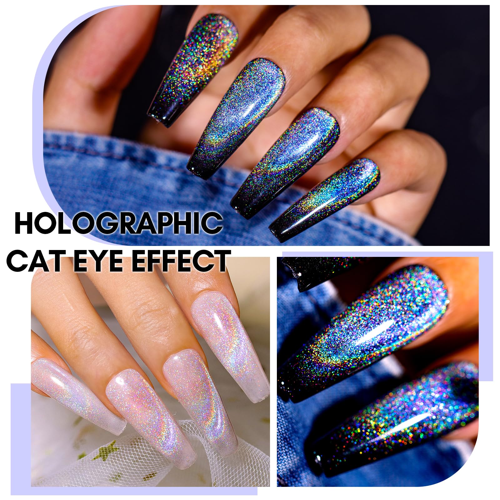 Makartt magnetic stick demonstration—cat-eye patterns for customizable nail art designs.