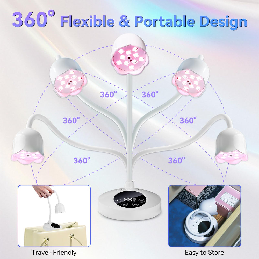 Makartt Mini UV Light used for easy nail art curing at home.