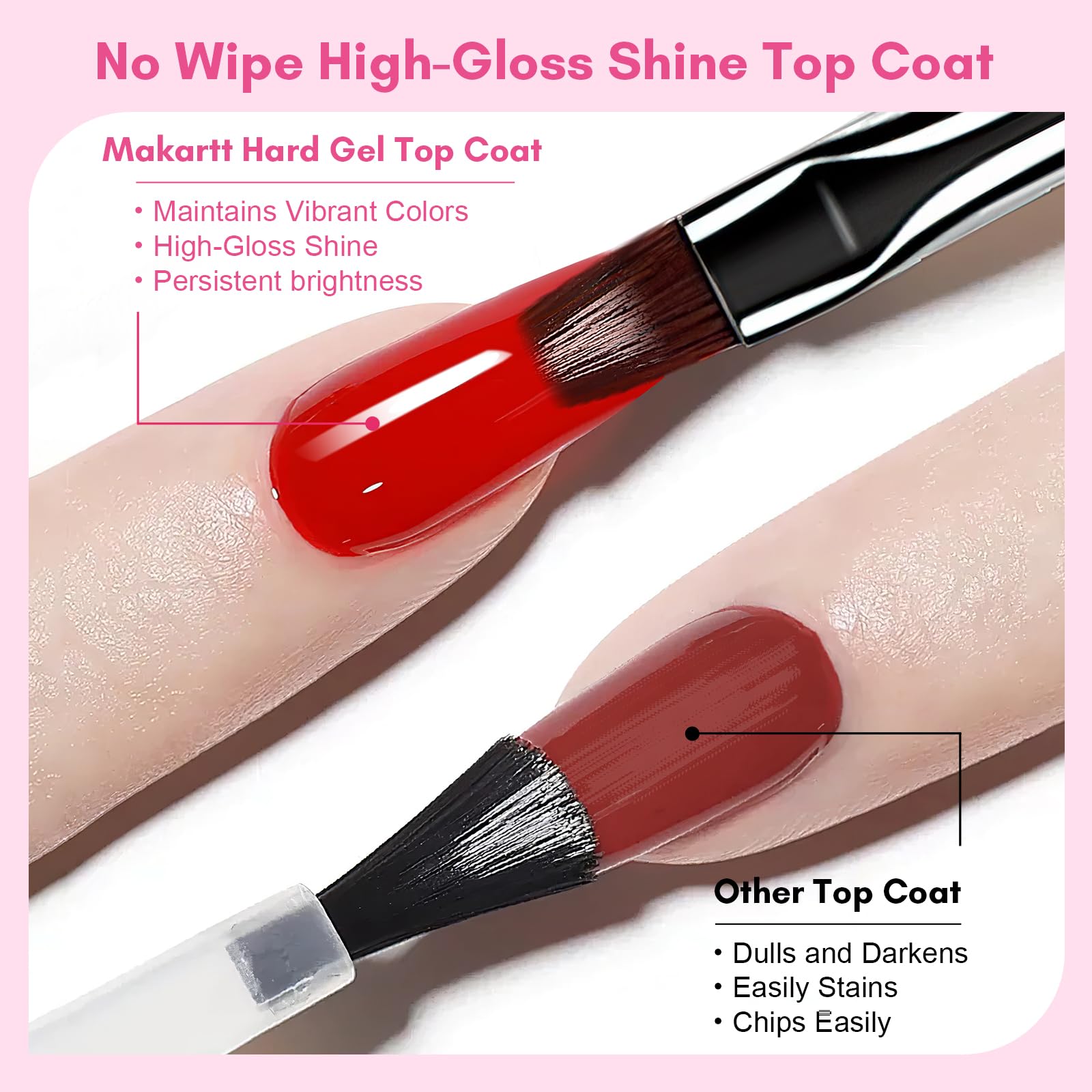 Makartt nail art brush used for precise top coat application
