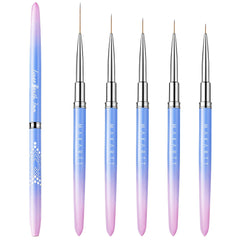 Makartt nail art brushes set with cap protects bristles for precise lines