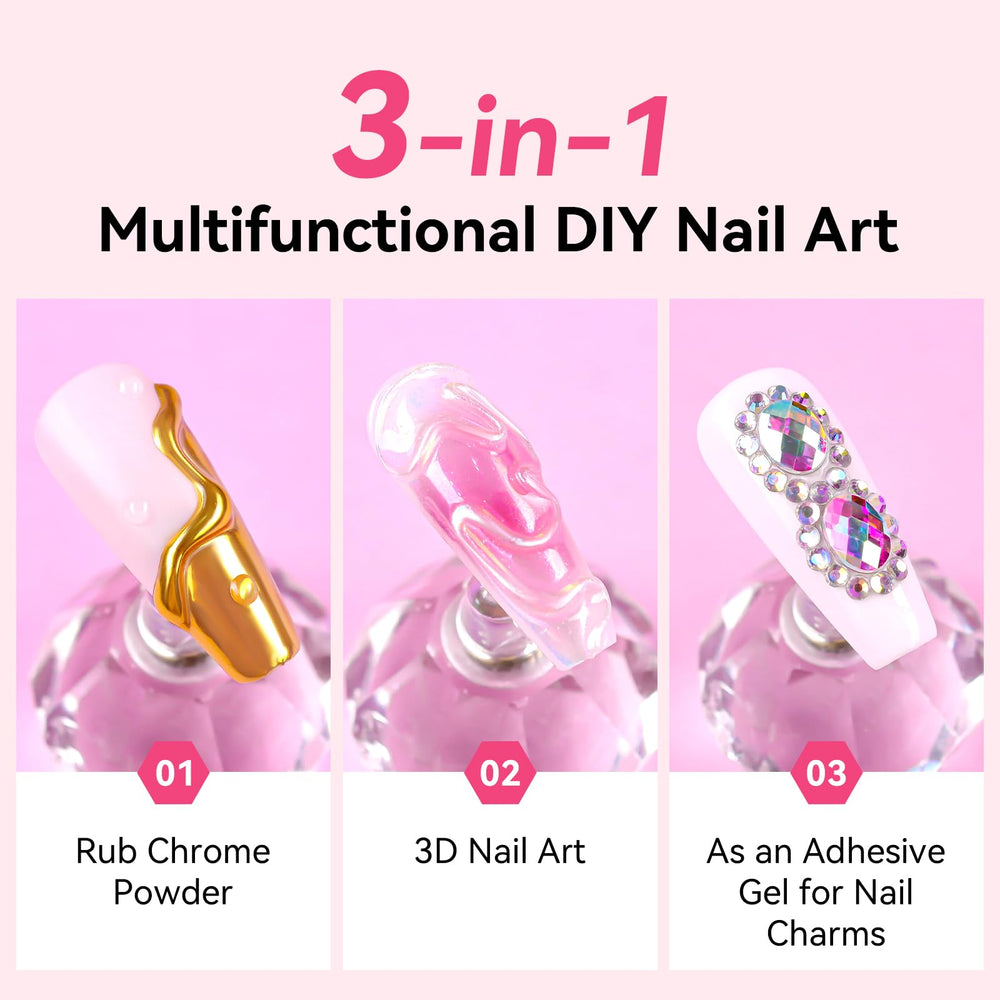 Makartt nail art embossing using 3D gel for textured patterns