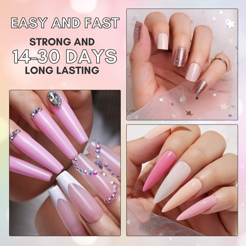Makartt nail glue application on nails shows secure adhesion for acrylics and press-ons.