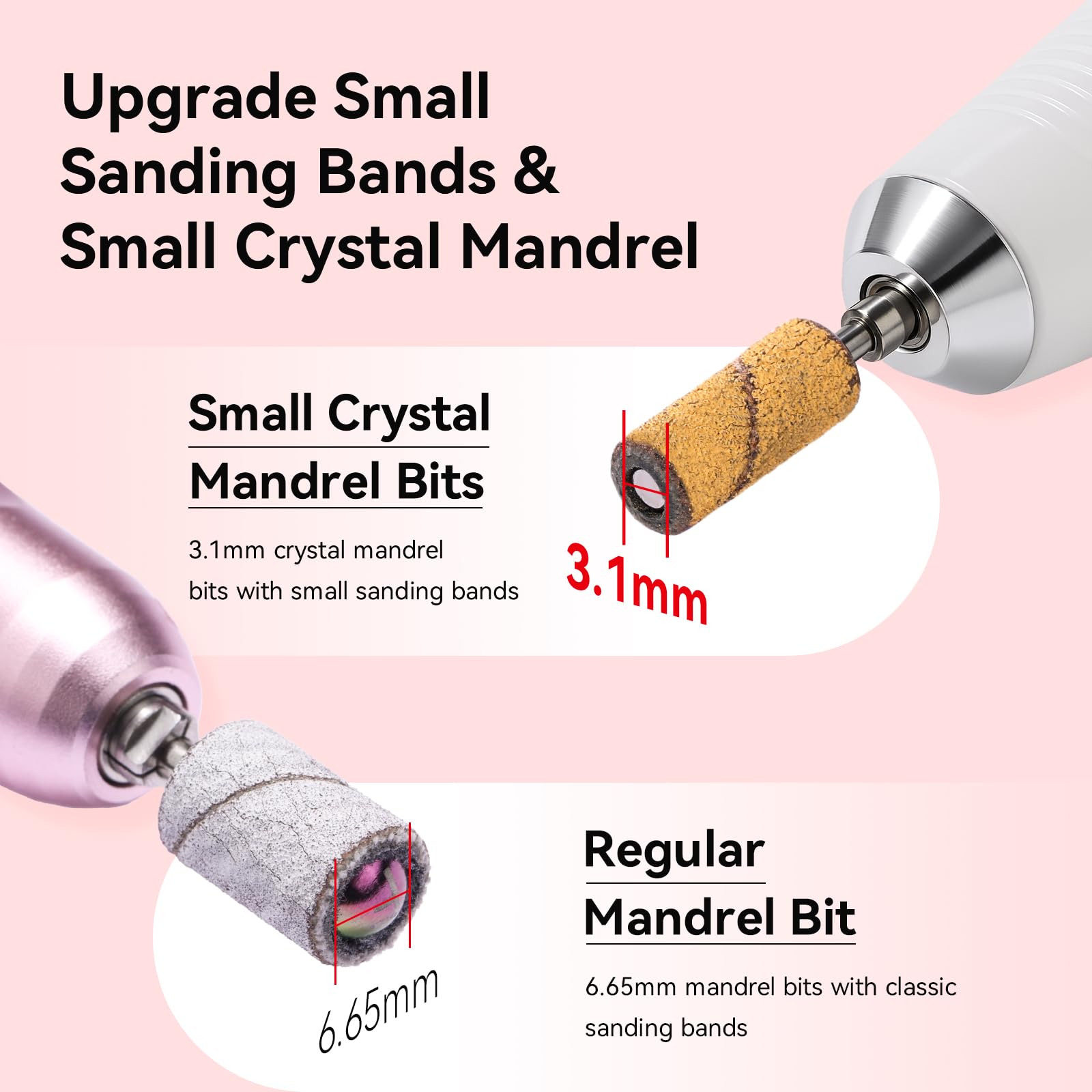 Makartt 120 grit sanding band preps nails quickly for smooth shaping.
